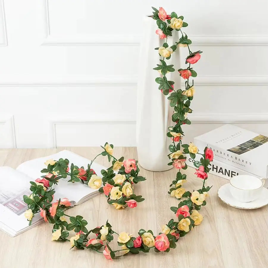 Guirlande de Roses Artificielles 250 cm – Décoration Élégante pour Souccah