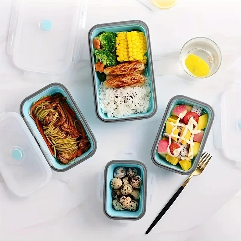 Set de Boîtes de Rangement Alimentaires Pliables – Hermétiques et Réutilisables