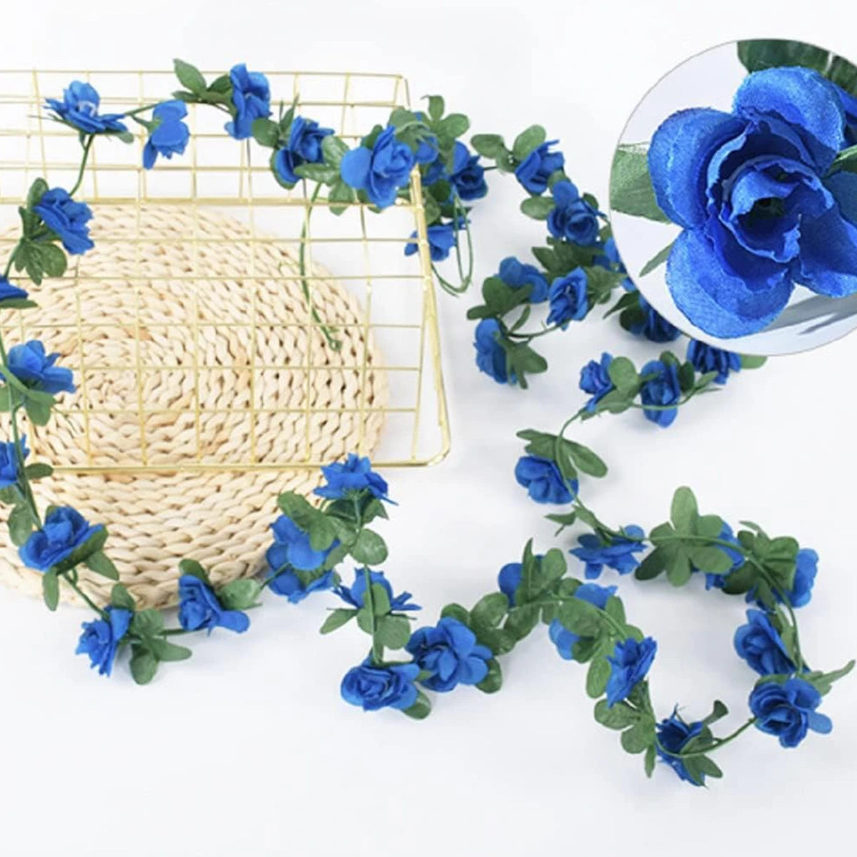 Guirlande de Roses Artificielles 250 cm – Décoration Élégante pour Souccah