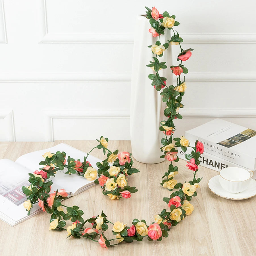 Guirlande de Roses Artificielles 250 cm – Décoration Élégante pour Souccah