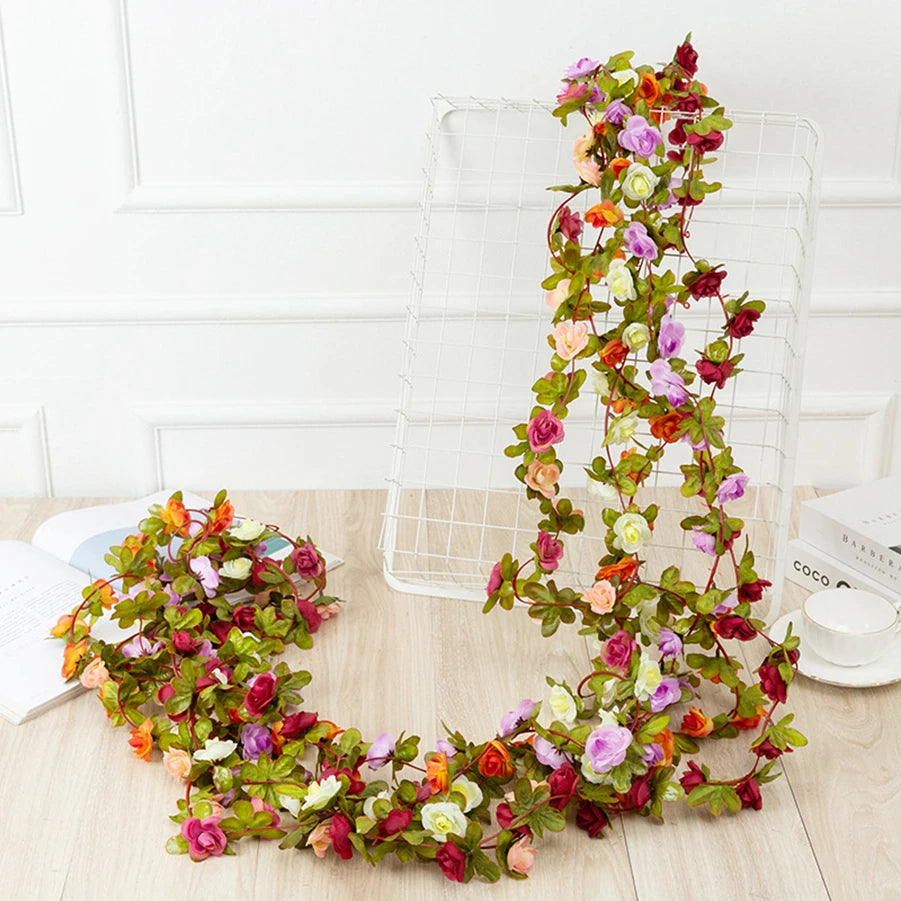 Guirlande de Roses Artificielles 250 cm – Décoration Élégante pour Souccah