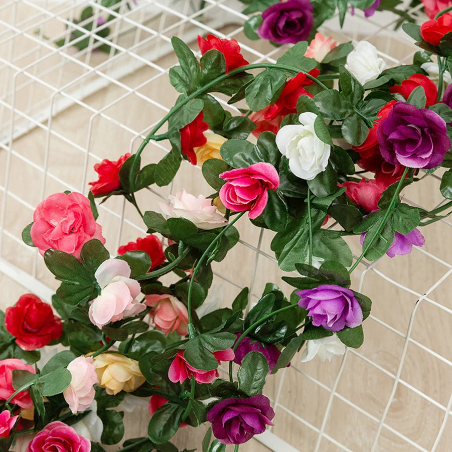 Guirlande de Roses Artificielles 250 cm – Décoration Élégante pour Souccah