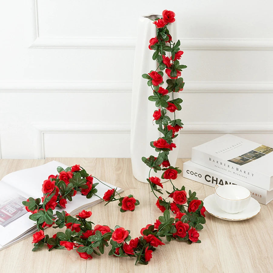 Guirlande de Roses Artificielles 250 cm – Décoration Élégante pour Souccah