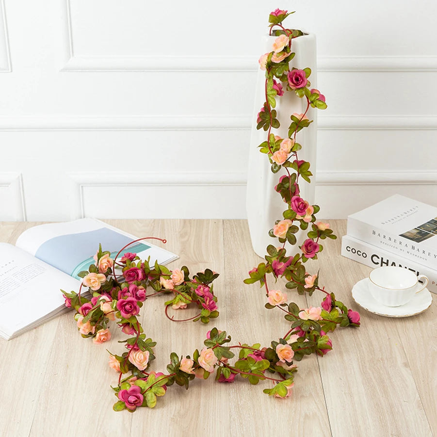 Guirlande de Roses Artificielles 250 cm – Décoration Élégante pour Souccah