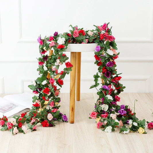 Guirlande de Roses Artificielles 250 cm – Décoration Élégante pour Souccah