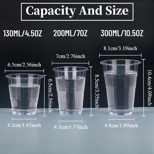 Lots de 50/100 verre en plastique