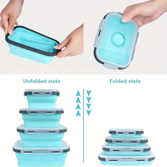 Set de Boîtes de Rangement Alimentaires Pliables – Hermétiques et Réutilisables