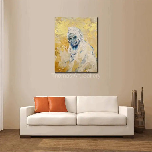 Tableau Baba Salé Moderne – Peinture Dorée
