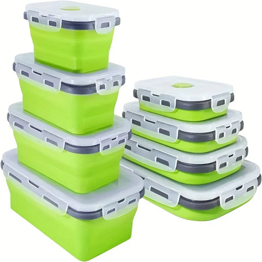 Set de Boîtes de Rangement Alimentaires Pliables – Hermétiques et Réutilisables