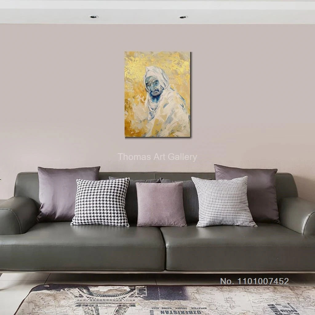 Tableau Baba Salé Moderne – Peinture Dorée