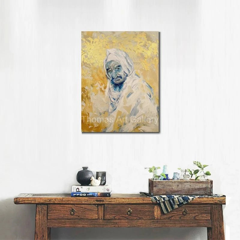 Tableau Baba Salé Moderne – Peinture Dorée