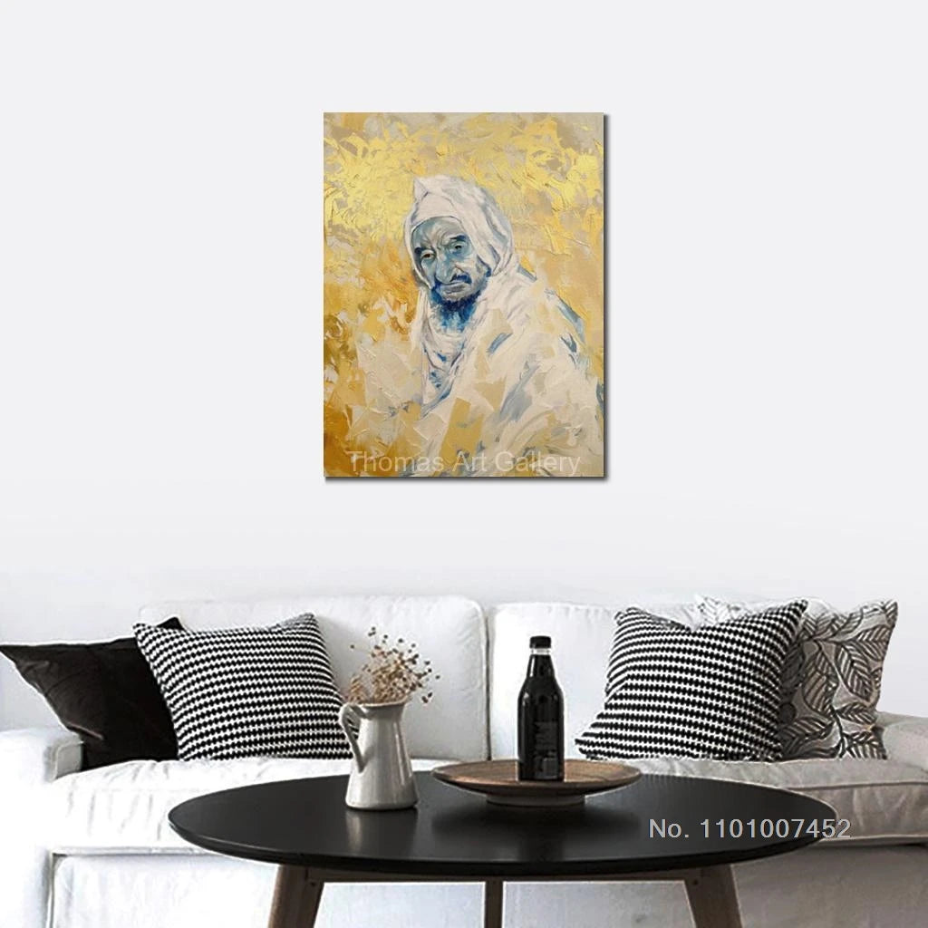 Tableau Baba Salé Moderne – Peinture Dorée